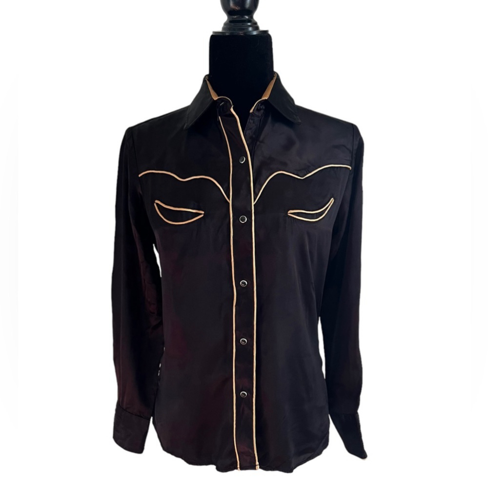 Vintage Kenny Rogers Western Collection Satin Cowboy Shirt